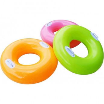 Круг для плавания с ручками INTEX «ЯРКОЕ НАСТРОЕНИЕ» 59258, d=76см, от 8 лет, микс